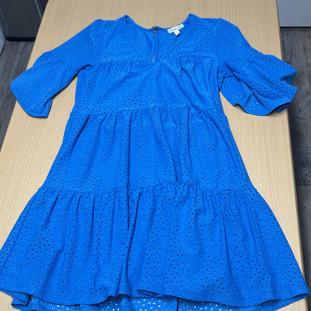 Size small, blue dresss, above knee length